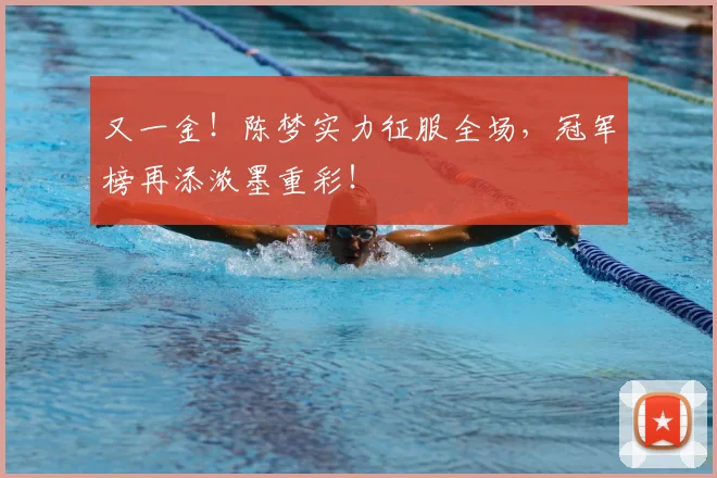 又一金!陈梦实力征服全场,冠军榜再添浓墨重彩!